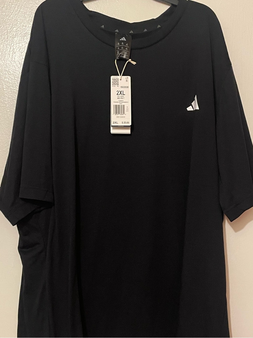 Men's Black adidas Athletic T-Shirt - 2XL